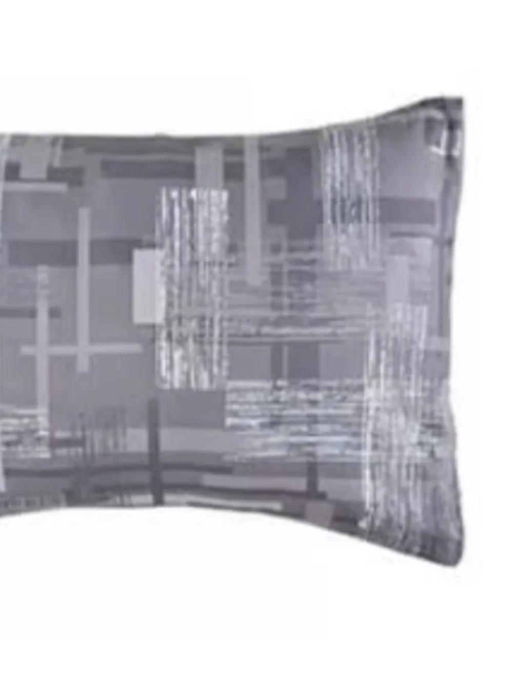 NEW JCPenney 6 Piece comforter Bed in bag Set pillow LARSON Geo Print Gray QUEEN